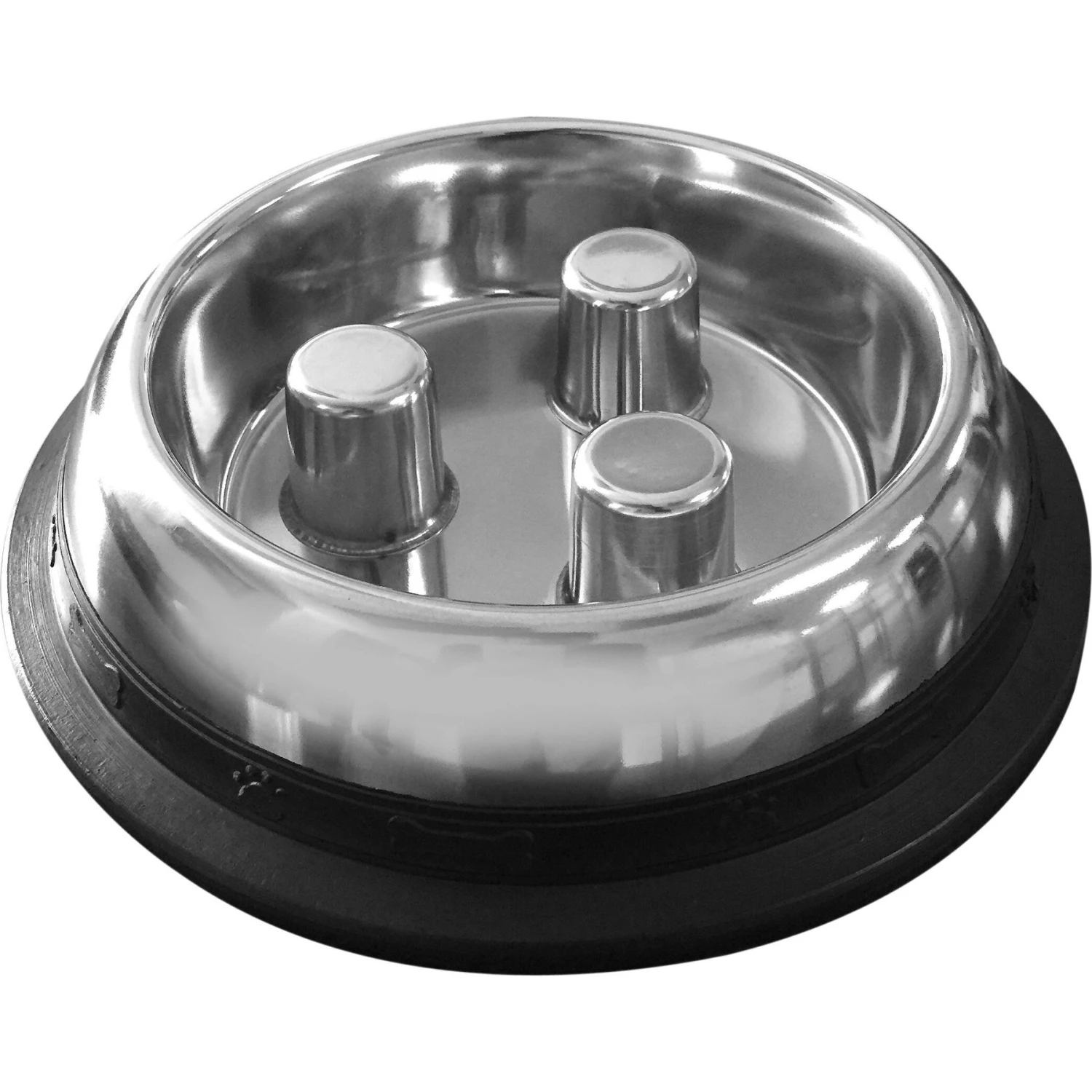 QT Dog Brake-Fast Non-Skid Stainless Steel Dog & Cat Bowl 1 QT Dog Brake-Fast Non-Skid Stainless Steel Dog & Cat Bowl
