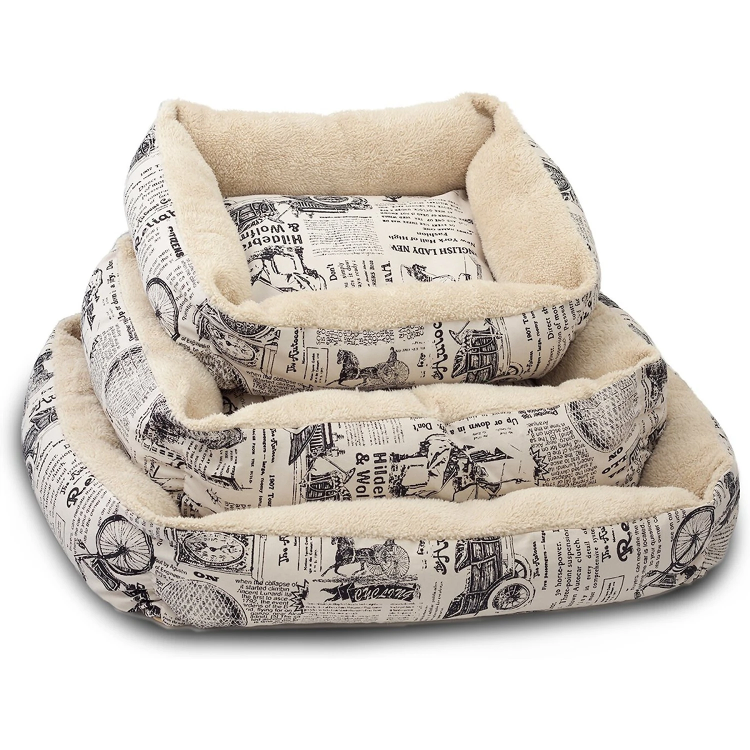 Paws & Pals 1800's Newspaper Bolster Cat & Dog Bed 5 Paws & Pals 1800's Newspaper Bolster Cat & Dog Bed - Image 5