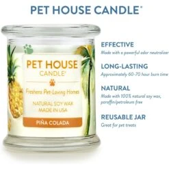 Pet House Pina Colada Natural Plant-Based Wax Candle -PetSafe Shop Sale 116001 PT2. AC SS1800 V1499451327