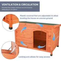 TRIXIE Natura Classic Dog House With Weatherproof Finish, Elevated Floor 12 TRIXIE Natura Classic Dog House With Weatherproof Finish, Elevated Floor -PetSafe Shop Sale 118966 PT4. AC SS1800 V1643413904