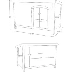 TRIXIE Natura Classic Dog House With Weatherproof Finish, Elevated Floor 15 TRIXIE Natura Classic Dog House With Weatherproof Finish, Elevated Floor -PetSafe Shop Sale 118966 PT8. AC SS1800 V1632784624
