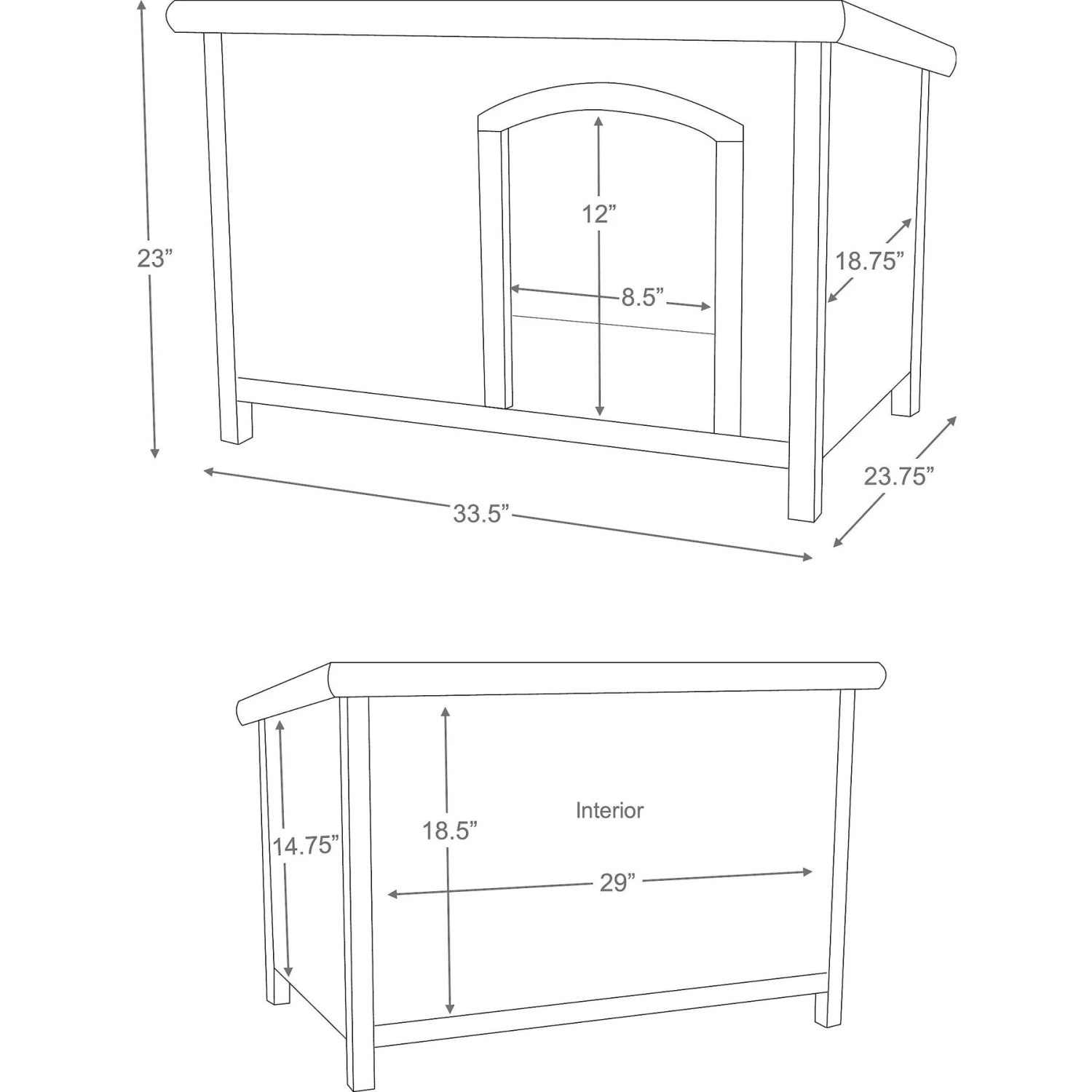 TRIXIE Natura Classic Dog House With Weatherproof Finish, Elevated Floor 8 TRIXIE Natura Classic Dog House With Weatherproof Finish, Elevated Floor - Image 8