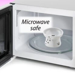 Necoichi Ceramic Elevated Cat Food Bowl, White Paw Print -PetSafe Shop Sale 118993 PT5. AC SS1800 V1674730089