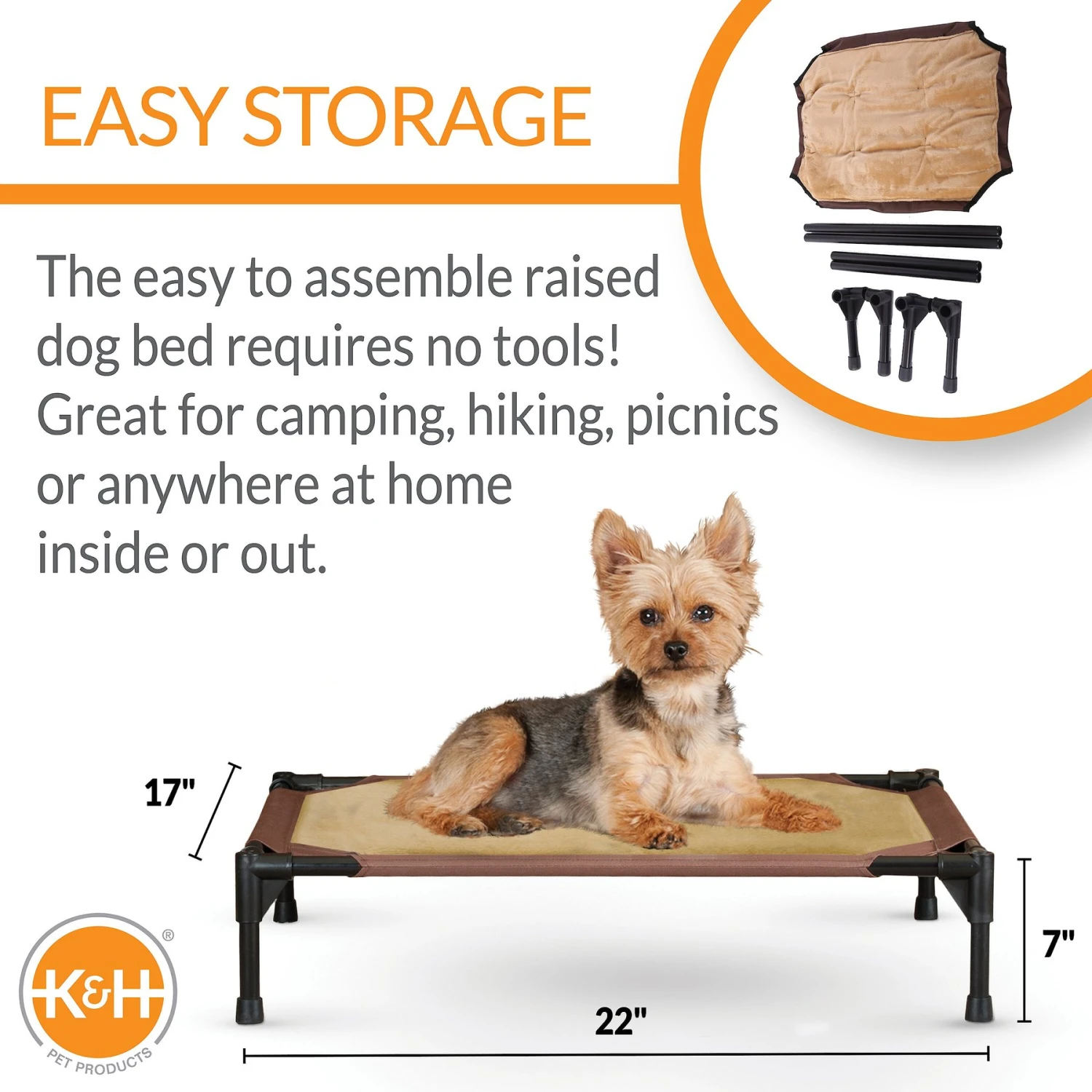 K&H Pet Products Comfy Pet Cot Elevated Pet Bed 2 K&H Pet Products Comfy Pet Cot Elevated Pet Bed - Image 2