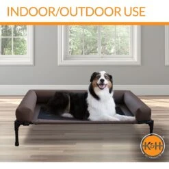 K&H Pet Products Original Bolster Pet Cot Elevated Dog Bed, Chocolate -PetSafe Shop Sale 121246 PT4. AC SS1800 V1620844404