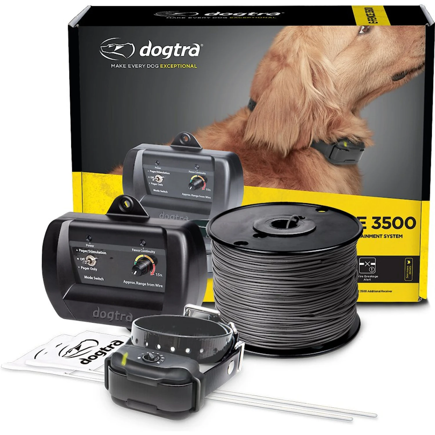 Dogtra E-FENCE 3500 Containment System In-Ground Wired Fence With Rechargeable Wireless Collar 1 Dogtra E-FENCE 3500 Containment System In-Ground Wired Fence With Rechargeable Wireless Collar