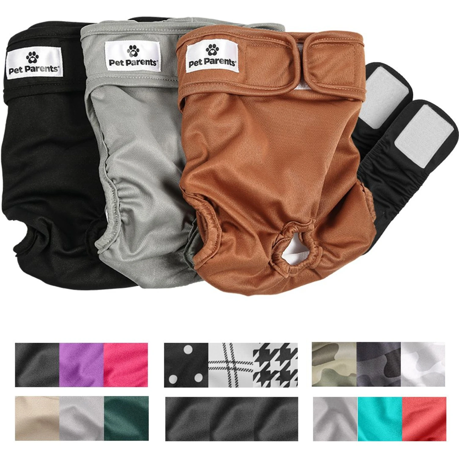 Pet Parents Washable Male & Female Dog Diapers + Extendrs 1 Pet Parents Washable Male & Female Dog Diapers + Extendrs