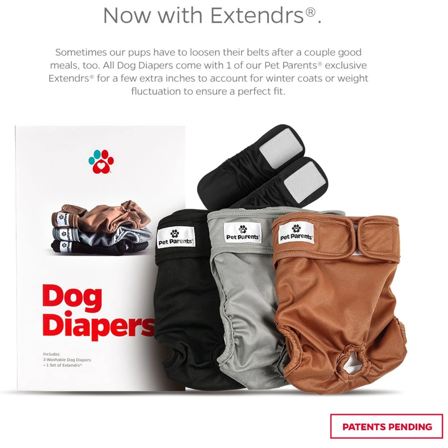 Pet Parents Washable Male & Female Dog Diapers + Extendrs 3 Pet Parents Washable Male & Female Dog Diapers + Extendrs - Image 3