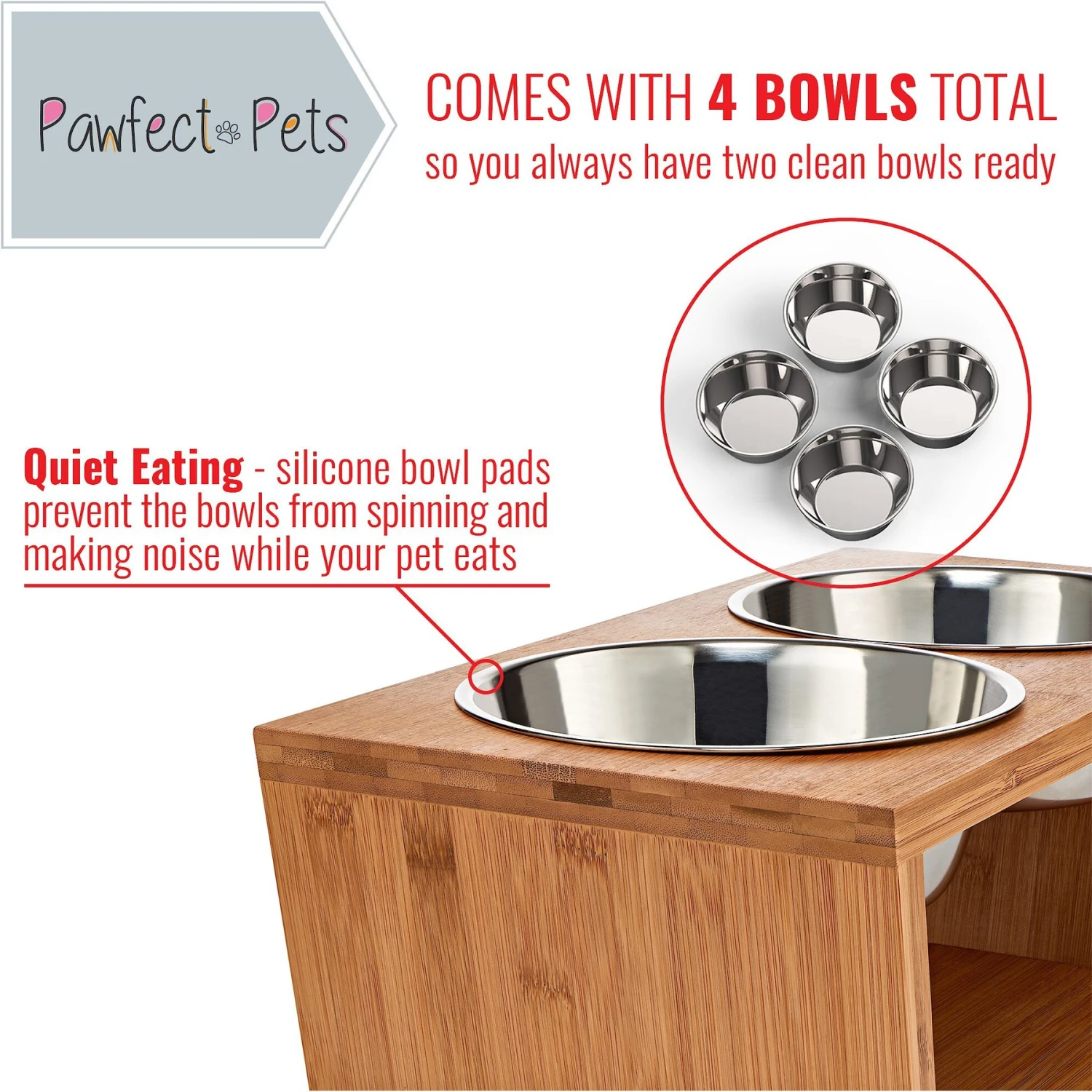 Pawfect Pets Premium Non-Skid Elevated Dog & Cat Bowl 3 Pawfect Pets Premium Non-Skid Elevated Dog & Cat Bowl - Image 3