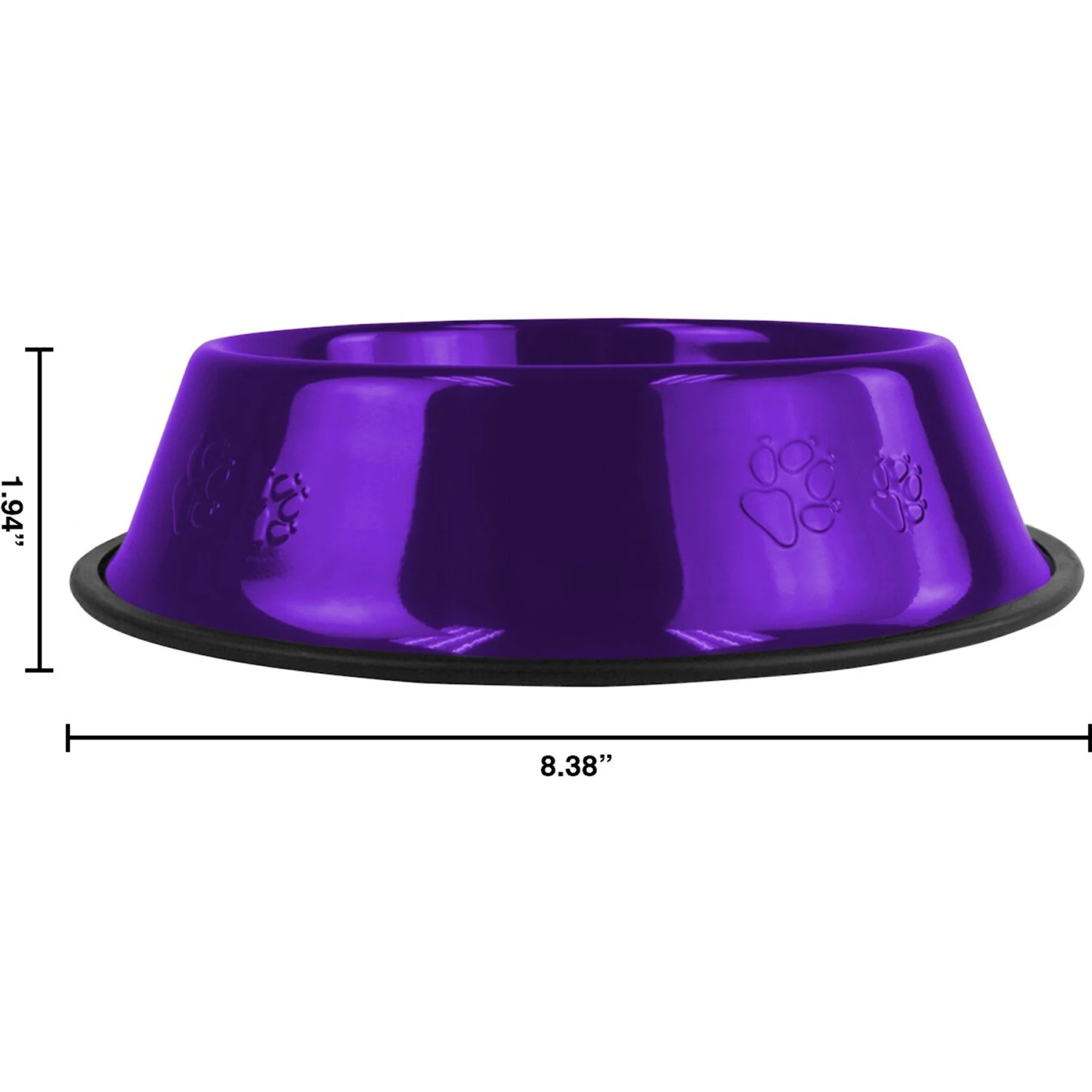 Platinum Pets Non-Skid Stainless Steel Embossed Dog & Cat Bowl 3 Platinum Pets Non-Skid Stainless Steel Embossed Dog & Cat Bowl - Image 3