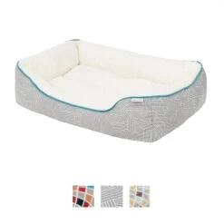 Frisco Sherpa Rectangular Bolster Cat & Dog Bed -PetSafe Shop Sale 144851 PT2. AC SS1800 V1566404560