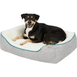 Frisco Sherpa Rectangular Bolster Cat & Dog Bed -PetSafe Shop Sale 144851 PT4. AC SS1800 V1578442937