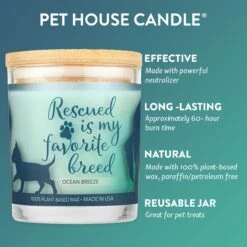 Pet House Ocean Breeze Natural Plant-Based Wax Sentiment Candle -PetSafe Shop Sale 149980 PT4. AC SS1800 V1629248804