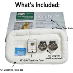 MidWest ICrate Double Door Collapsible Wire Dog Crate Kit -PetSafe Shop Sale 150532 PT5. AC SS1800 V1562185376