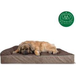 FurHaven Quilted Goliath Chaise Bolster Dog Bed With Removable Cover -PetSafe Shop Sale 152602 PT3. AC SS1800 V1597082467