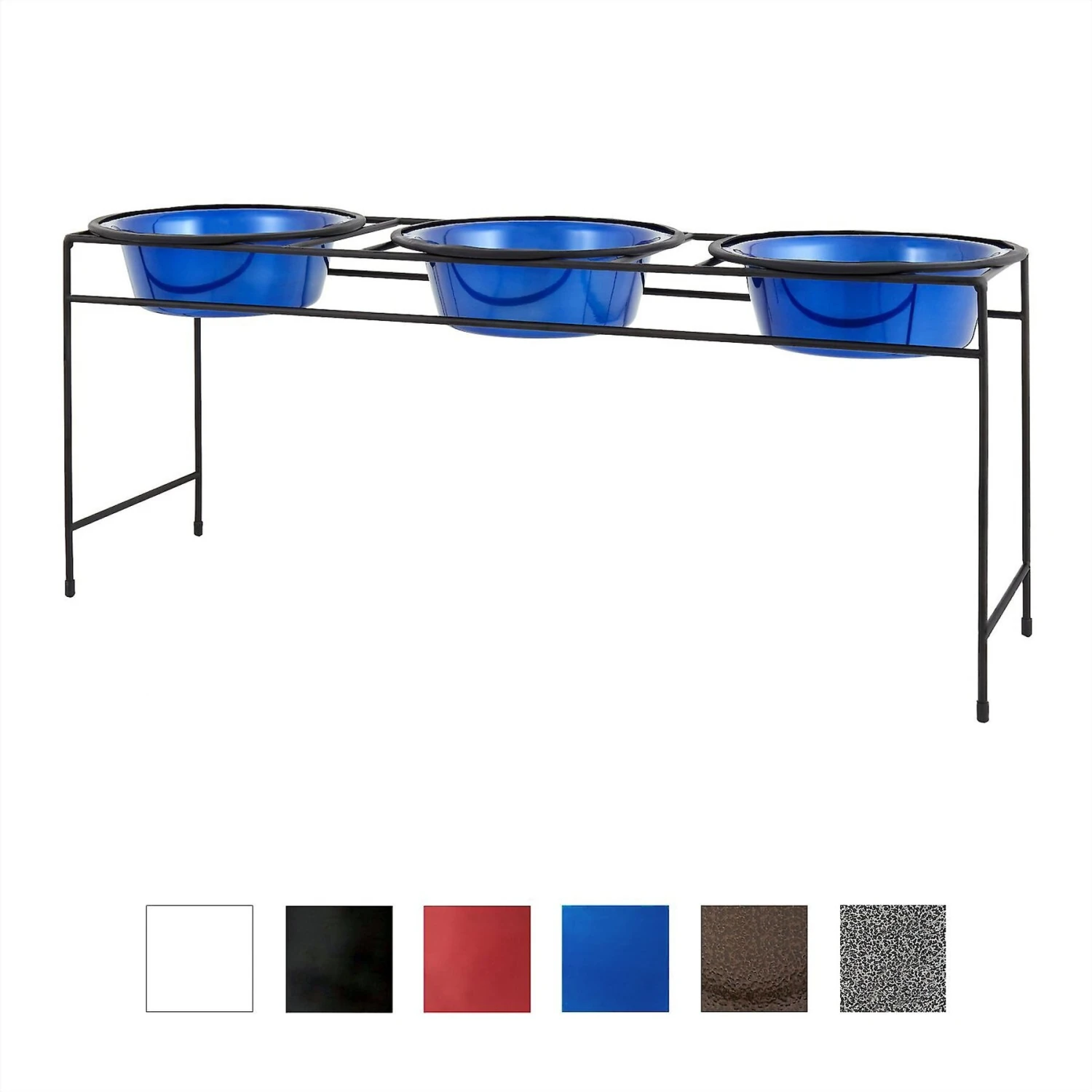 Platinum Pets Modern Triple Diner Elevated Wide Rimmed Dog & Cat Bowl 1 Platinum Pets Modern Triple Diner Elevated Wide Rimmed Dog & Cat Bowl