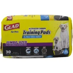 Glad For Pets Activated Carbon Jumbo Dog Training Pads, 28 X 30-in, 30 Count, Unscented -PetSafe Shop Sale 163256 PT2. AC SS1800 V1555090657