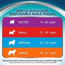 Simple Solution Disposable Male Dog Wrap 15 Simple Solution Disposable Male Dog Wrap -PetSafe Shop Sale 172704 PT7. AC SS1800 V1557327127