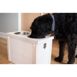 New Age Pet ECOFLEX Piedmont Double Diner Elevated Dog Bowls & Storage -PetSafe Shop Sale 175299 PT2. AC SS1800 V1580311995