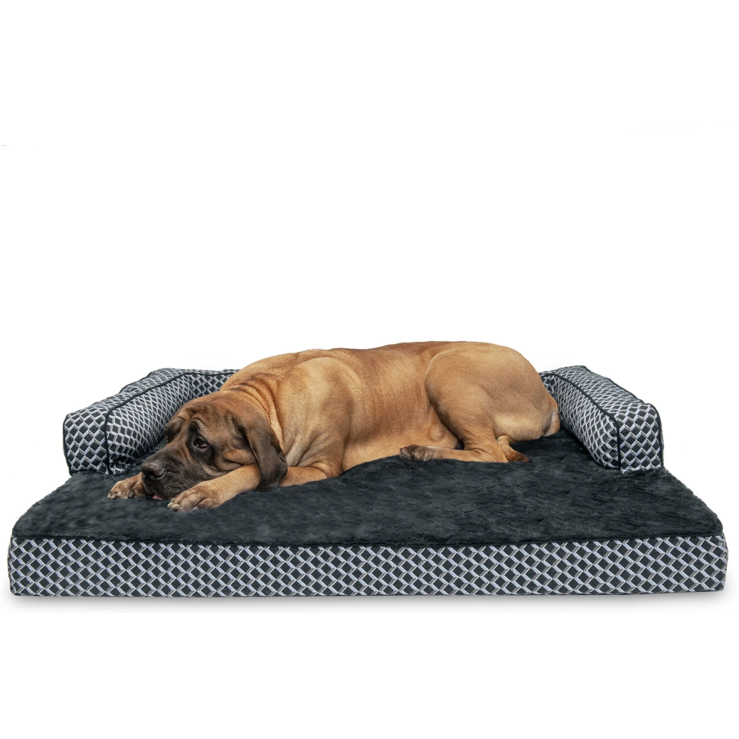 FurHaven Comfy Couch Orthopedic Bolster Dog Bed With Removable Cover 4 FurHaven Comfy Couch Orthopedic Bolster Dog Bed With Removable Cover - Image 4