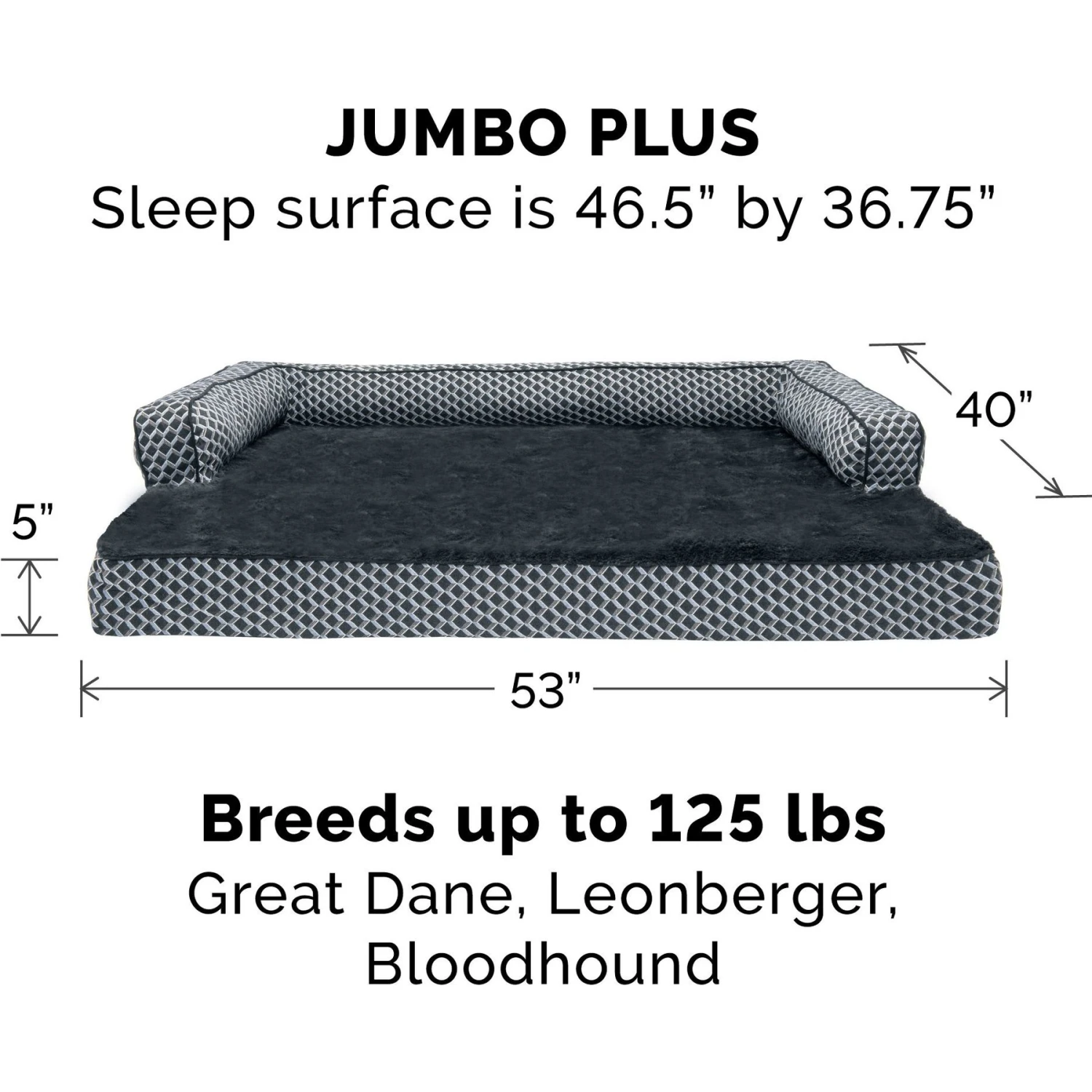 FurHaven Comfy Couch Orthopedic Bolster Dog Bed With Removable Cover 5 FurHaven Comfy Couch Orthopedic Bolster Dog Bed With Removable Cover - Image 5