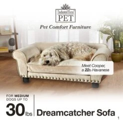 Enchanted Home Pet Dreamcatcher Sofa Cat & Dog Bed With Removable Cover, Caramel, Medium -PetSafe Shop Sale 180294 PT2. AC SS1800 V1563226020
