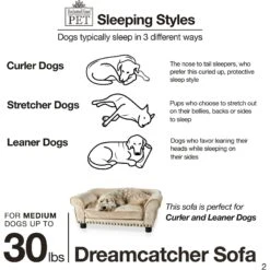 Enchanted Home Pet Dreamcatcher Sofa Cat & Dog Bed With Removable Cover, Caramel, Medium -PetSafe Shop Sale 180294 PT3. AC SS1800 V1563226115