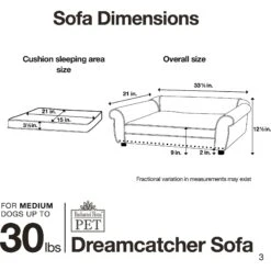 Enchanted Home Pet Dreamcatcher Sofa Cat & Dog Bed With Removable Cover, Caramel, Medium -PetSafe Shop Sale 180294 PT4. AC SS1800 V1563226181