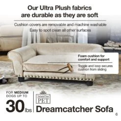 Enchanted Home Pet Dreamcatcher Sofa Cat & Dog Bed With Removable Cover, Caramel, Medium -PetSafe Shop Sale 180294 PT7. AC SS1800 V1563226049