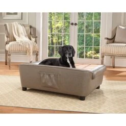 Enchanted Home Pet Rockwell Sofa Dog Bed With Removable Cover, Large, Pewter -PetSafe Shop Sale 180298 PT2. AC SS1800 V1563226358