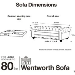 Enchanted Home Pet Wentworth Sofa Dog Bed With Removable Cover, Large, Charcoal Grey 15 Enchanted Home Pet Wentworth Sofa Dog Bed With Removable Cover, Large, Charcoal Grey -PetSafe Shop Sale 180300 PT6. AC SS1800 V1563226428
