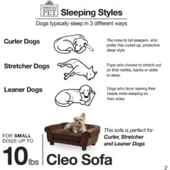 Enchanted Home Pet Cleo Sofa Cat & Dog Bed With Removable Cover, Small -PetSafe Shop Sale 180306 PT5. AC SS1800 V1563226370