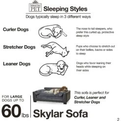 Enchanted Home Pet Skylar Sofa Dog Bed With Removable Cover, Large 14 Enchanted Home Pet Skylar Sofa Dog Bed With Removable Cover, Large -PetSafe Shop Sale 180310 PT5. AC SS1800 V1563226619