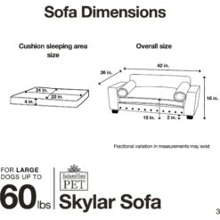 Enchanted Home Pet Skylar Sofa Dog Bed With Removable Cover, Large 15 Enchanted Home Pet Skylar Sofa Dog Bed With Removable Cover, Large -PetSafe Shop Sale 180310 PT6. AC SS1800 V1563226620