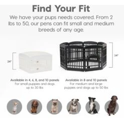 IRIS USA 4-6 Panel Dog Exercise Playpen With Door, 24-in -PetSafe Shop Sale 182204 PT8. AC SS1800 V1685548201