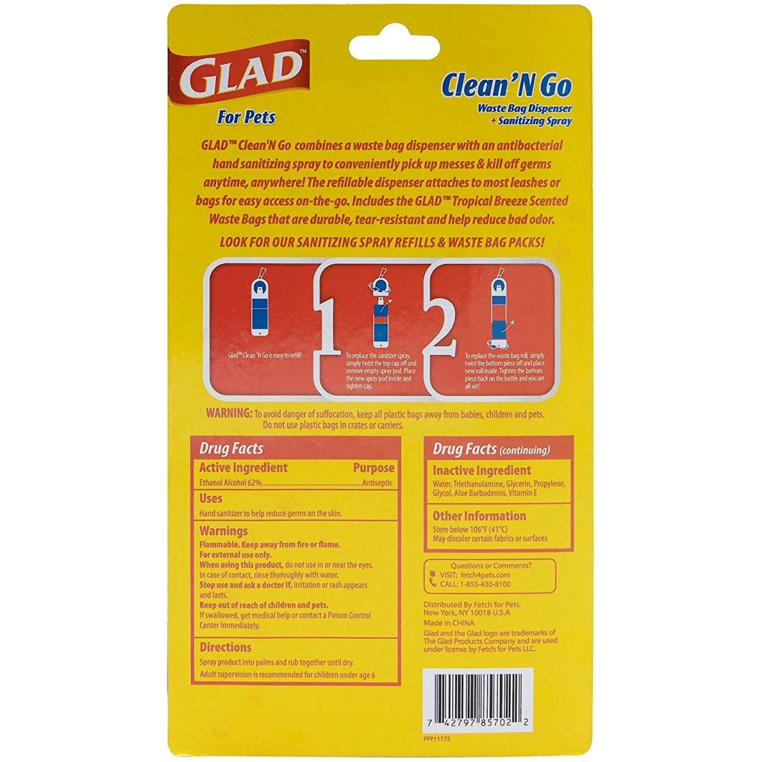 Glad For Pets Tropical Breeze Scent Dog Poop Bag Dispenser & Sanitizing Spray 2 Glad For Pets Tropical Breeze Scent Dog Poop Bag Dispenser & Sanitizing Spray - Image 2