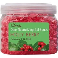 Clear Air Holly Berry Neutralizing Gel Beads 12-oz Jar