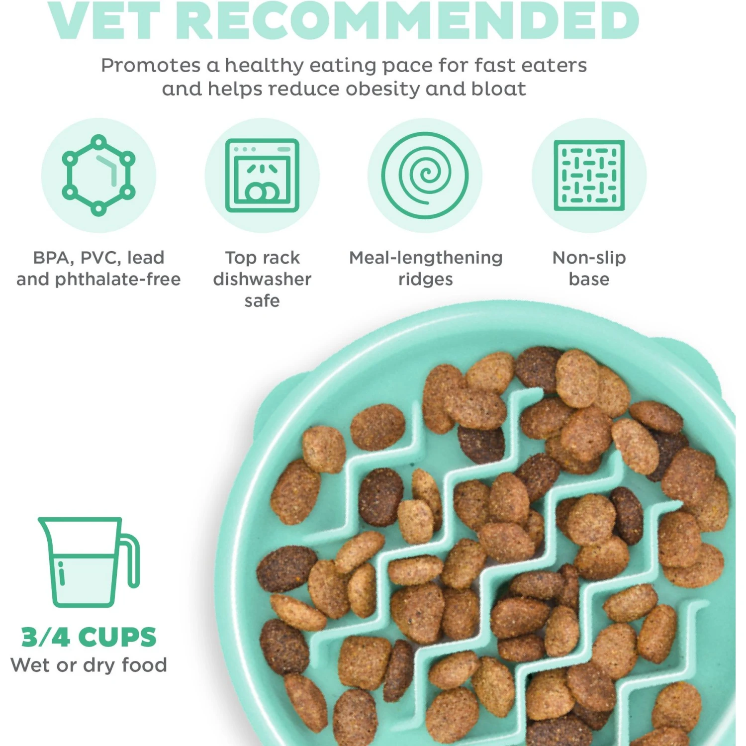 Outward Hound Non-Skid Plastic Slow Feeder Dog Bowl 3 Outward Hound Non-Skid Plastic Slow Feeder Dog Bowl - Image 3