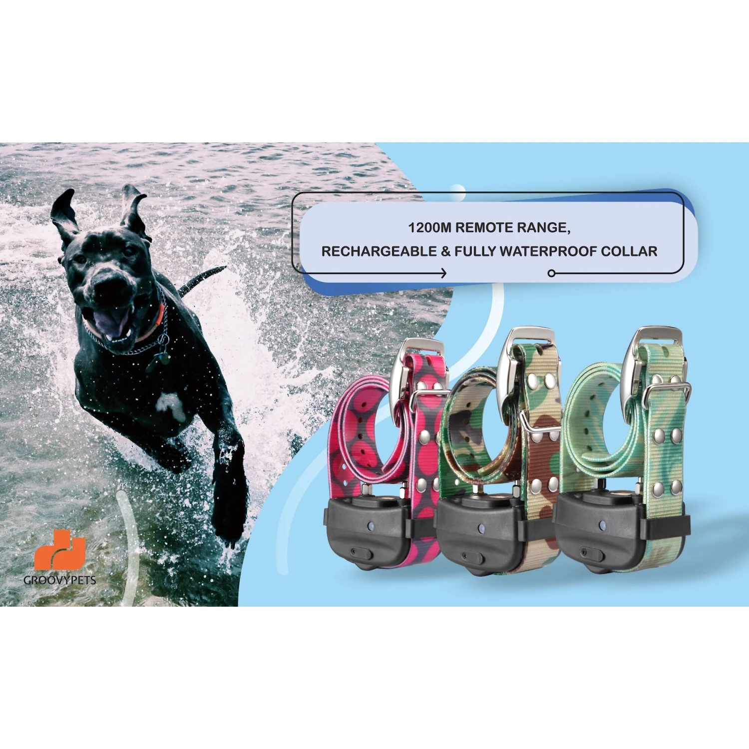 GROOVYPETS Fence & Remote Dog Trainer System, 2 Collars 5 GROOVYPETS Fence & Remote Dog Trainer System, 2 Collars - Image 5