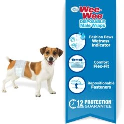 Wee-Wee Disposable Male Dog Wraps -PetSafe Shop Sale 192215 PT2. AC SS1800 V1689367348