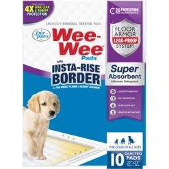 Four Paws Wee-Wee Super Absorbent Dog Pee Pads With Insta-Rise Border