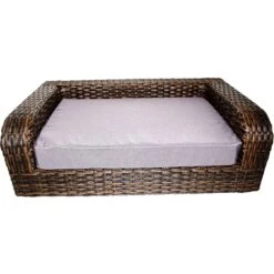 Iconic Pet Rattan Sofa Cat & Dog Bed With Removable Cover, Caramel & Mocha -PetSafe Shop Sale 192466 pt3. AC SS1800 V1581434920