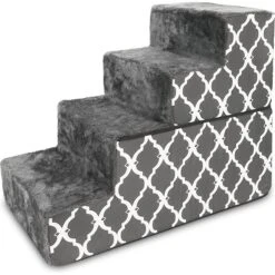 Best Pet Supplies Lattice Print Foldable Foam Cat & Dog Stairs