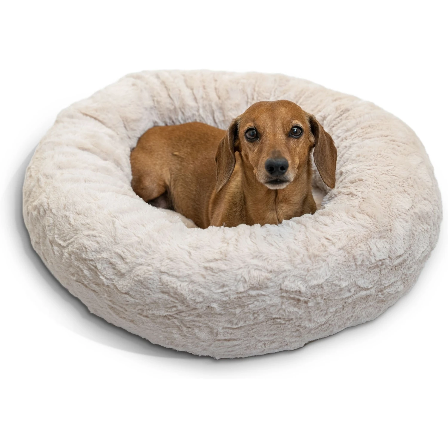 Best Friends By Sheri Calming Lux Fur Donut Cuddler Bolster Cat & Dog Bed 2 Best Friends By Sheri Calming Lux Fur Donut Cuddler Bolster Cat & Dog Bed - Image 2