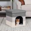 FurHaven House Footstool & Ottoman Dog & Cat Bed