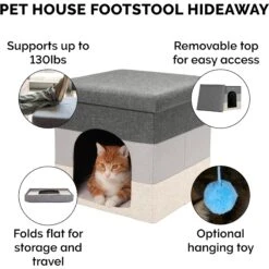 FurHaven House Footstool & Ottoman Dog & Cat Bed -PetSafe Shop Sale 198861 PT6. AC SS1800 V1568235215