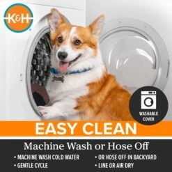 K&H Pet Products Original Indoor/Outdoor Covered Elevated Dog Bed, Navy Blue -PetSafe Shop Sale 199139 PT5. AC SS1800 V1627948583