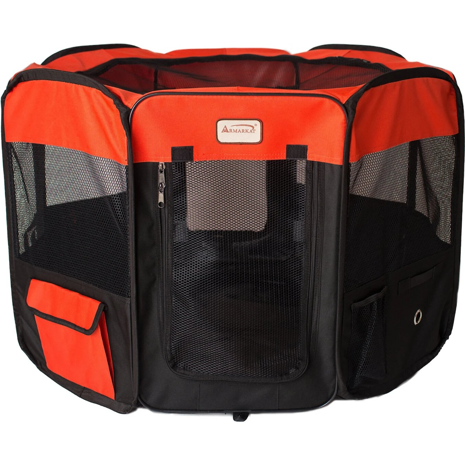Armarkat Model PP002R Portable Soft-sided Dog & Cat Playpen, Black & Red 5 Armarkat Model PP002R Portable Soft-sided Dog & Cat Playpen, Black & Red - Image 5