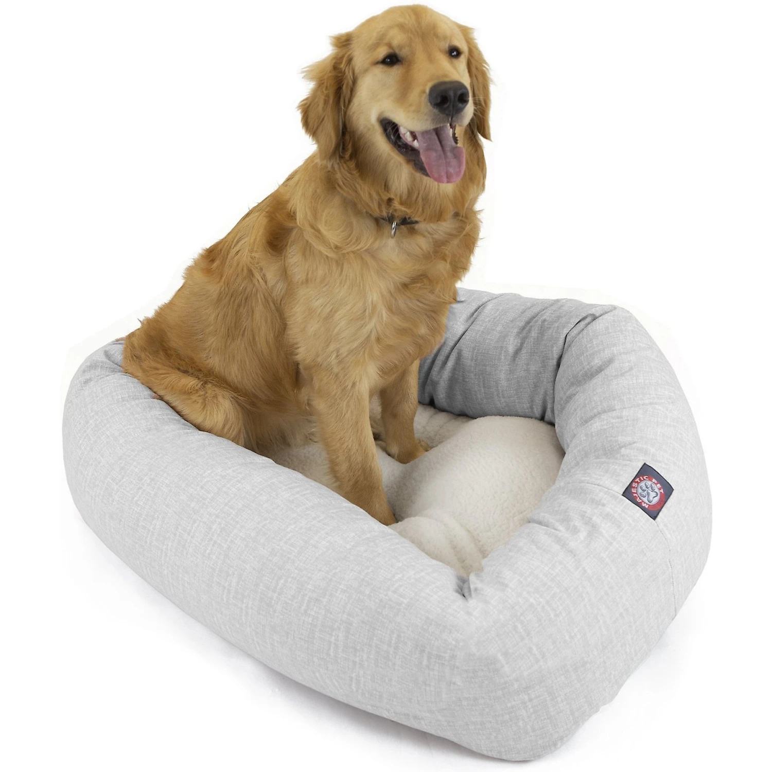 Majestic Pet Palette Heathered Sherpa Bagel Bolster Dog Bed 1 Majestic Pet Palette Heathered Sherpa Bagel Bolster Dog Bed