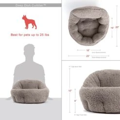 Best Friends By Sheri Sherpa Deep Dish Bolster Cat & Dog Bed W/Blanket & Plush Bone -PetSafe Shop Sale 201952 PT3. AC SS1800 V1601331664